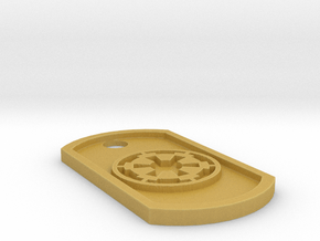 Star Wars Imperial Seal Themed Dog Tag in Tan Fine Detail Plastic