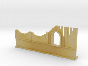Basic Ruined Wall with Window 28mm in Tan Fine Detail Plastic