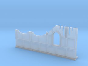 Basic Ruined Wall with Window 28mm in Clear Ultra Fine Detail Plastic