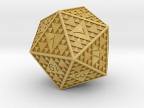 Sierpinski D20 in Tan Fine Detail Plastic