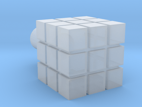 Rubik's Cube For Lego Characters in Clear Ultra Fine Detail Plastic