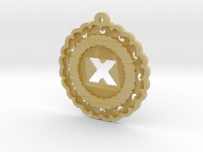 Magic Letter X Pendant in Tan Fine Detail Plastic