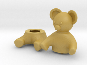 Small Teddy bear Box in Tan Fine Detail Plastic
