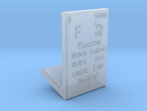 Fluorine Element Stand in Clear Ultra Fine Detail Plastic