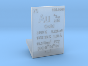  Gold Element Stand in Clear Ultra Fine Detail Plastic