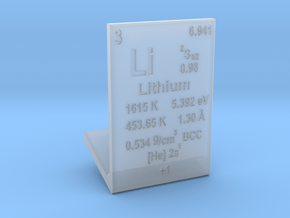 Lithium Element Stand in Clear Ultra Fine Detail Plastic