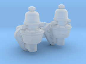 1/25 Mechanical Fuel Pump x2 in Clear Ultra Fine Detail Plastic