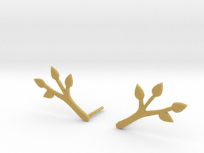 Branch earrings.stl in Tan Fine Detail Plastic