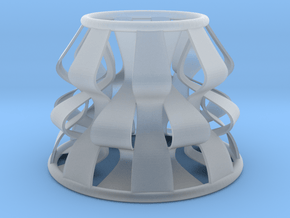  Ribbons lampshade in Clear Ultra Fine Detail Plastic