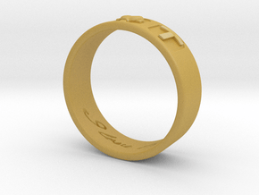 R and T Ring in Tan Fine Detail Plastic