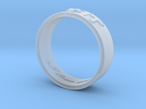 R and T Ring in Clear Ultra Fine Detail Plastic
