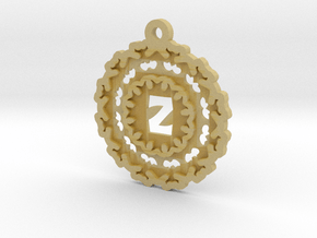 Magic Letter Z Pendant in Tan Fine Detail Plastic