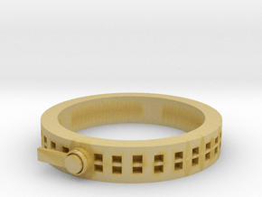 Zipper ring in Tan Fine Detail Plastic