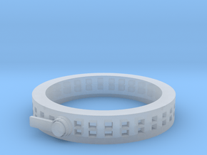 Zipper ring in Clear Ultra Fine Detail Plastic