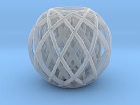 Rotating toruses between two wire frame spheres in Clear Ultra Fine Detail Plastic