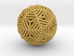 Dodecahedron to Icosahedron Transition in Tan Fine Detail Plastic