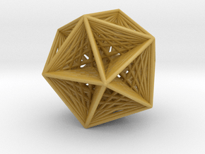 Icosahedron collapsing axis in Tan Fine Detail Plastic