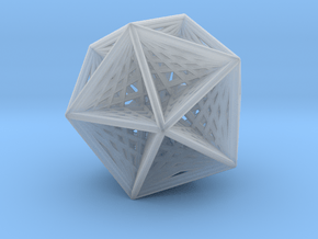 Icosahedron collapsing axis in Clear Ultra Fine Detail Plastic