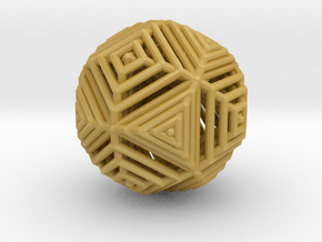 Cube to octahedron transition Version 2 in Tan Fine Detail Plastic