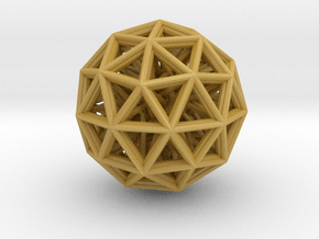 Geometric sphere with connected vertics in Tan Fine Detail Plastic