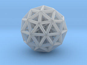 Geometric sphere with connected vertics in Clear Ultra Fine Detail Plastic