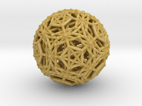Dodeca & Icosa hedron families forming a sphere in Tan Fine Detail Plastic