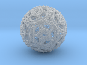 Dodeca & Icosa hedron families forming a sphere in Clear Ultra Fine Detail Plastic