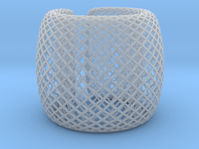 Fish Net Bangle in Clear Ultra Fine Detail Plastic