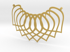 Necklace Pendant in Tan Fine Detail Plastic