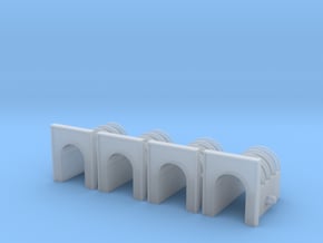 T-Scale Brick and Concrete Tunnel Portal (4) in Clear Ultra Fine Detail Plastic