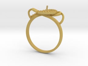 WOMEN RING 3D Printed Wax Resin - CAD-02 . in Tan Fine Detail Plastic
