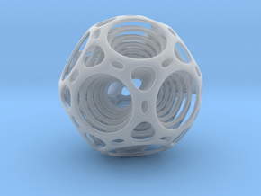 Nested dodecahedron in Clear Ultra Fine Detail Plastic