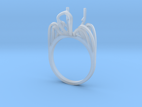 Women Ring 3D Download able STL File - CAD-03 in Clear Ultra Fine Detail Plastic