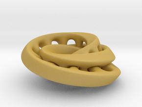 Nested mobius strip in Tan Fine Detail Plastic