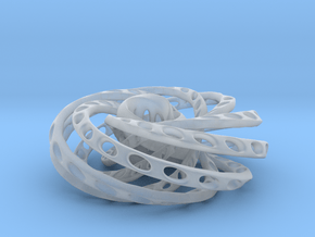 Nested Mobius strips inside torus in Clear Ultra Fine Detail Plastic