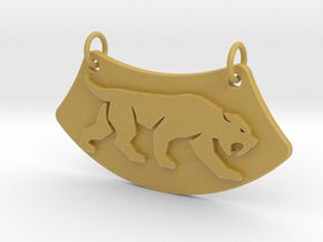 Crouching Tiger Necklace in Tan Fine Detail Plastic