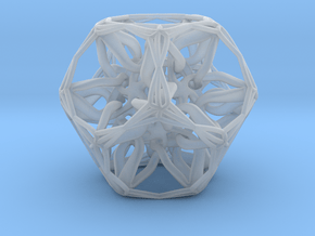 Organic Dodecahedron star nest in Clear Ultra Fine Detail Plastic