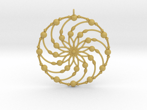 Crop circle  pendant 6 in Tan Fine Detail Plastic