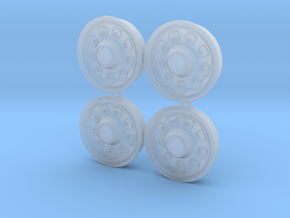 1/25 1969 Plymouth Satellite wheels in Clear Ultra Fine Detail Plastic