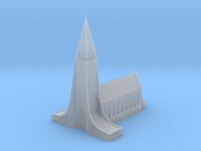 Neogothic cathedral Hallgrimskirkja in Clear Ultra Fine Detail Plastic