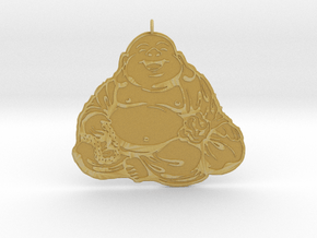 Laughing Buddha pendant in Tan Fine Detail Plastic
