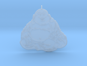 Laughing Buddha pendant in Clear Ultra Fine Detail Plastic