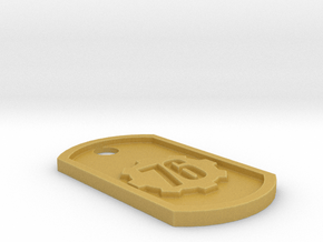 Fallout 76 Themed Dog Tag in Tan Fine Detail Plastic