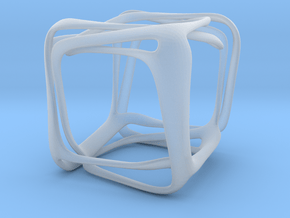 Twisted Looped Cube in Clear Ultra Fine Detail Plastic