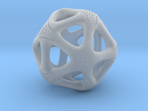 Perforated Twisted Icosahedron Type 1 in Clear Ultra Fine Detail Plastic