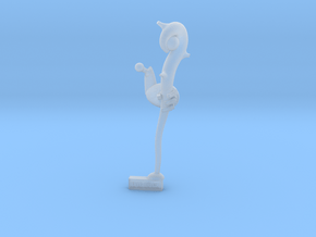 Wizardbot v1.0 - Left Arm with Staff in Clear Ultra Fine Detail Plastic