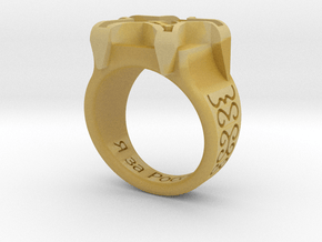 Russian Ring in Tan Fine Detail Plastic