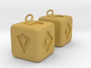 Lucky Sabacc Dice in Tan Fine Detail Plastic