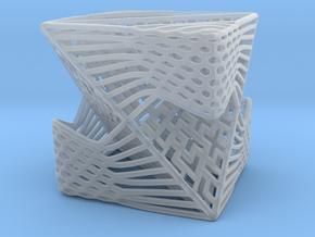 Tetrahedron inside Cube  in Clear Ultra Fine Detail Plastic