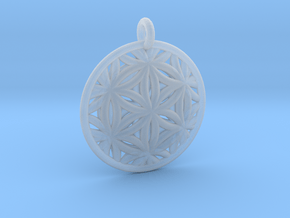 Flower of Life Pendant Type 2 in Clear Ultra Fine Detail Plastic